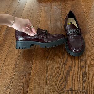 None West Burgundy Loafers with Chunky Sole